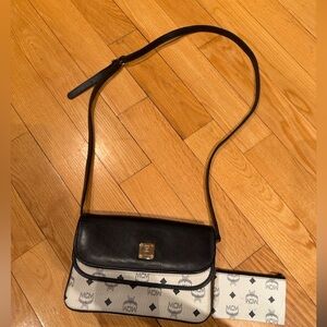 ✨ Rare Discontinued MCM Visetos Mini Flap Crossbody + Pouch ✨